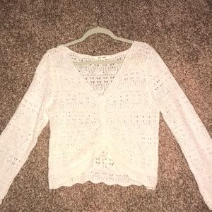 Lace top that ties at bottom